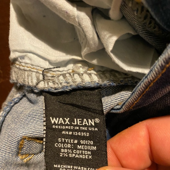 WAX Womens Size 5 Ripped Destroyed Denim High Rise Skinny Blue Jeans - Picture 8 of 9